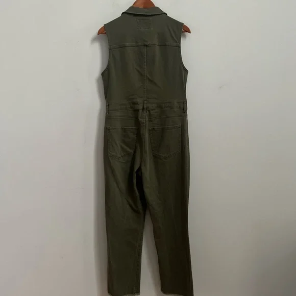 FOREVER 21 olive denim sleeveless utility jumpsuit - Picture 10 of 13